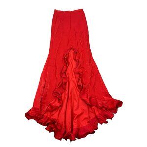 Loralie Maxi Skirt 12 Red Vintage Long Boho Festival Romantic Chic